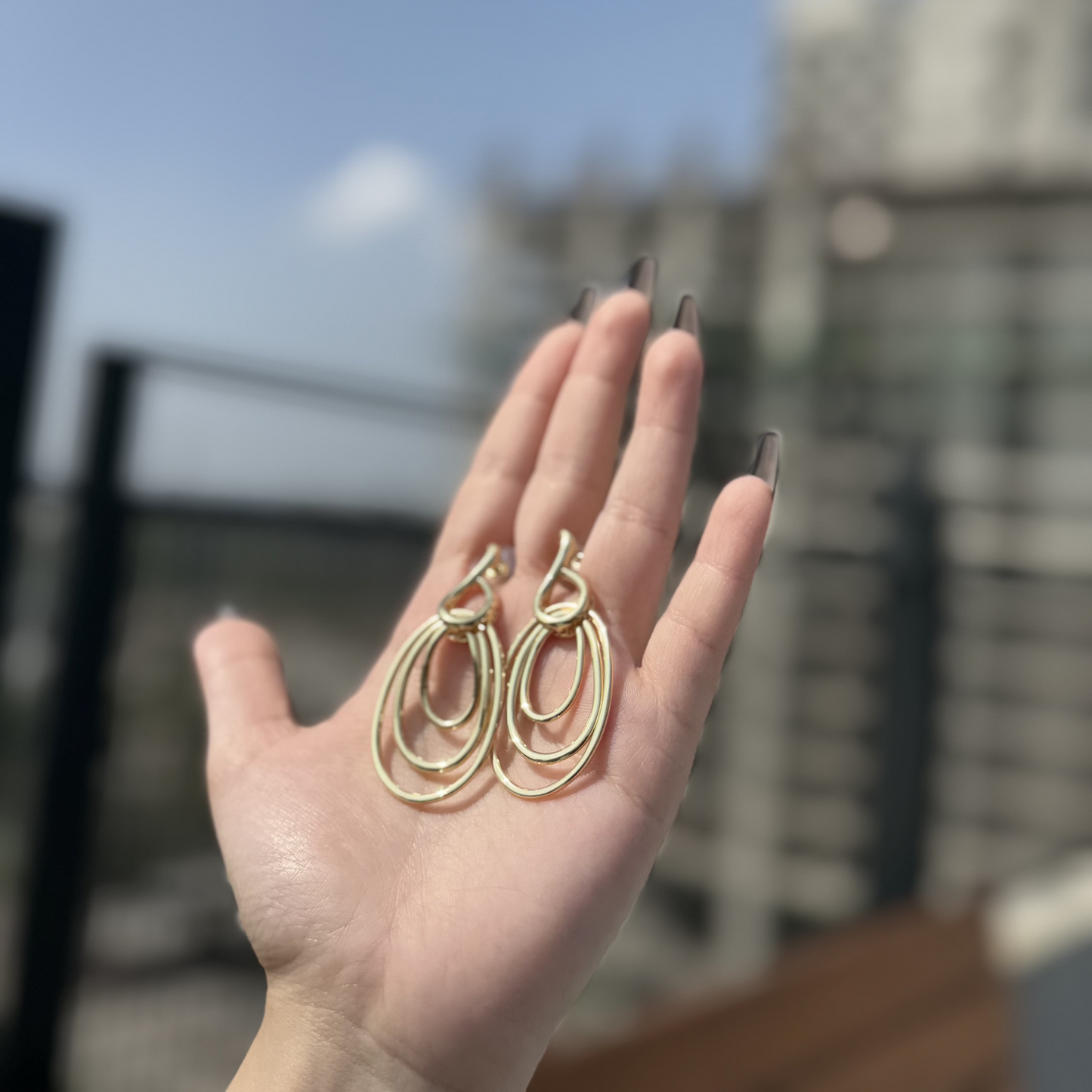TRENDING CASCADING LOOP EARRINGS